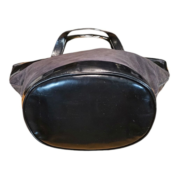 Bally Black & Gray Suede and Leather Satchel Bag - Picture 9 of 14